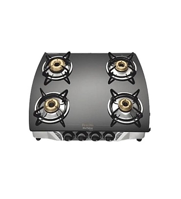 Preethi Blue Flame Jumbo, 4 Burner Glass top Gas Stove, 5 Yr Glass-Burner Warranty